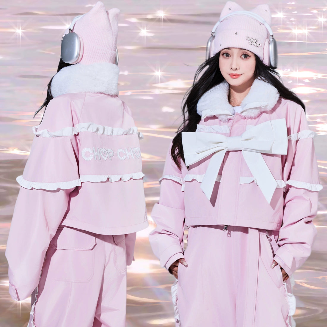 CHOPCHOP Pink Cutie Pie Waterproof Snow Suit | Snow Suits | 24/25 new, 奶油甜心 | Rico’s Snow Boutique