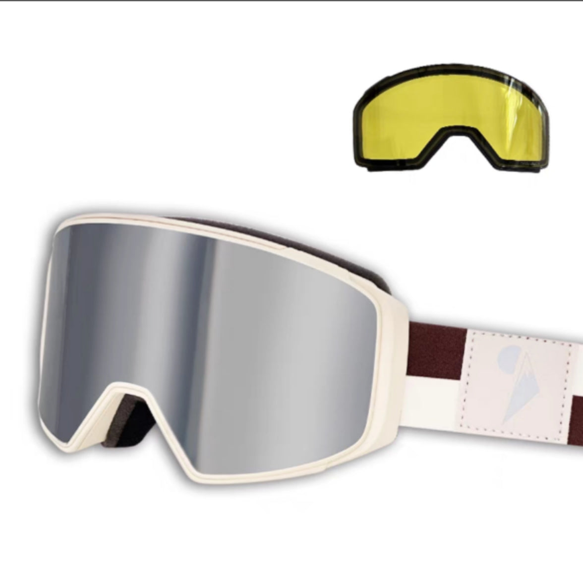 RandomPow Snow Magnetic Snow Goggles (Replacement Lens Included)