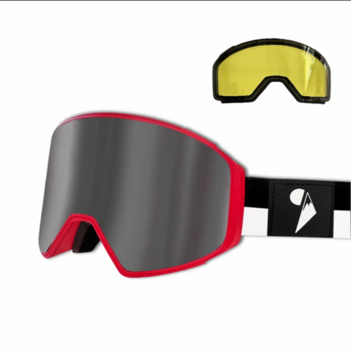 RandomPow Snow Magnetic Snow Goggles (Replacement Lens Included)