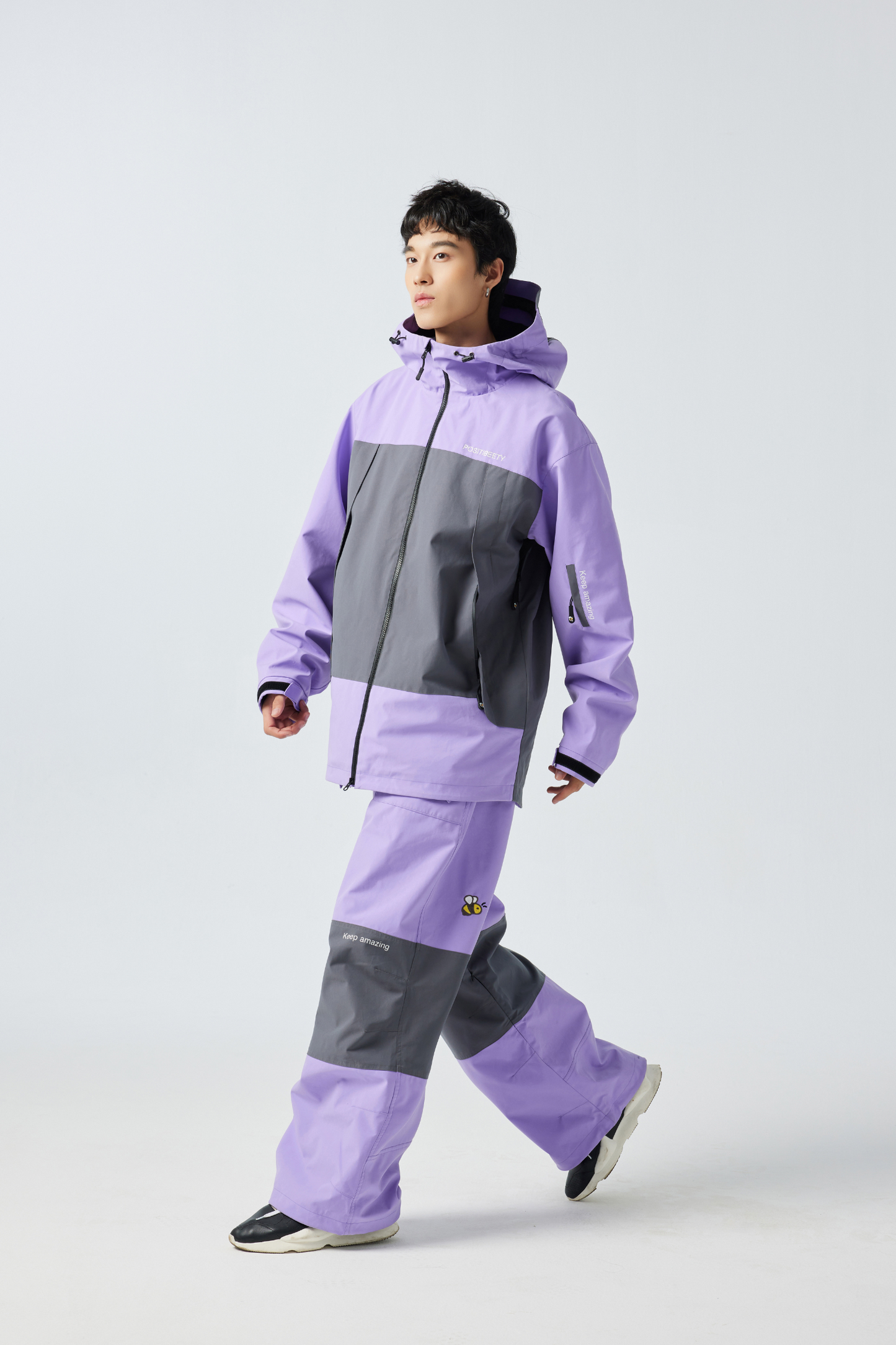 Positibeety 23/24 New Drop Purple/Black Professional Snowboarding Jackets & Pants | Snowsuit | 23new, snow coat, trending | Positibeety